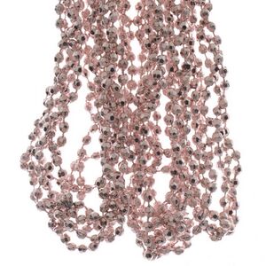 Бусы на елку Алмазная Россыпь 270 см нежно-розовые, пластиковые Kaemingk фото 4