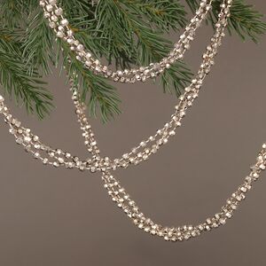 Бусы на елку Алмазная Россыпь 270 см нежно-розовые, пластиковые Kaemingk фото 2