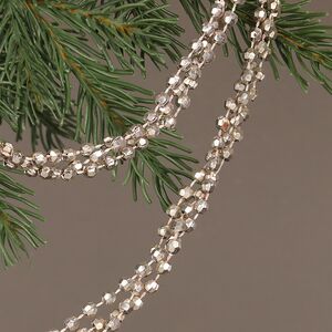 Бусы на елку Алмазная Россыпь 270 см нежно-розовые, пластиковые Kaemingk фото 3