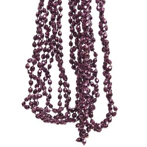 Бусы на елку Алмазная Россыпь 270 см сливовые, пластиковые Kaemingk фото 4