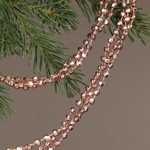 Бусы на елку Алмазная Россыпь 270 см жемчужно-розовые, пластиковые Kaemingk фото 3