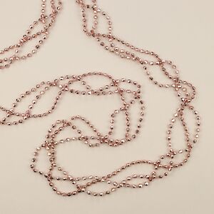 Бусы на елку Алмазная Россыпь 270 см жемчужно-розовые, пластиковые Kaemingk фото 2