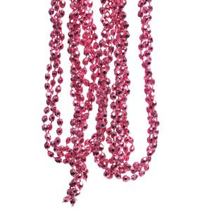 Бусы на елку Алмазная Россыпь 270 см розовая азалия, пластиковые Kaemingk фото 4