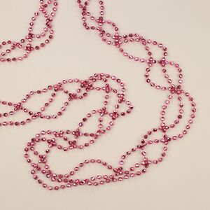 Бусы на елку Алмазная Россыпь 270 см розовая азалия, пластиковые Kaemingk фото 2