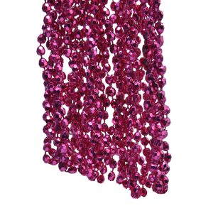 Бусы на елку Алмазная Россыпь 270 см малиновая фуксия, пластиковые Kaemingk фото 4