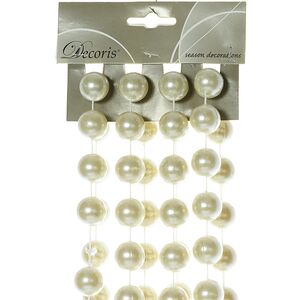 Бусы на елку Гигант 2 см*270 см кремовые, пластиковые Winter Deco фото 3