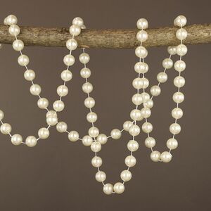 Бусы на елку Гигант 2 см*270 см кремовые, пластиковые Winter Deco фото 2