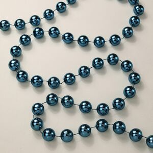 Бусы на елку Гигант 2 см*270 см синий бархат, пластиковые