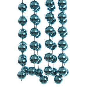 Бусы на елку Гигант 2 см*270 см лазурный синий, пластиковые Kaemingk фото 3