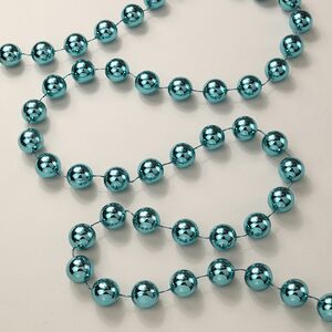 Бусы на елку Гигант 2 см*270 см лазурный синий, пластиковые Kaemingk фото 2