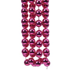 Бусы на елку Гигант 2 см*270 см малиновая фуксия, пластиковые Kaemingk фото 3