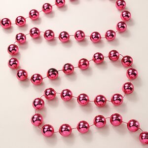 Бусы на елку Гигант 2 см*270 см малиновая фуксия, пластиковые Kaemingk фото 2
