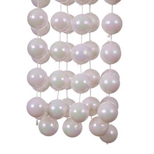 Бусы на елку Гигант 2 см*270 см белый перламутр, пластиковые Winter Deco фото 3