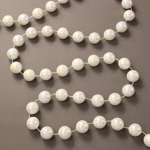 Бусы на елку Гигант 2 см*270 см белый перламутр, пластиковые Winter Deco фото 2