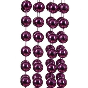 Бусы на елку Гигант 2 см*270 см royal purple, пластиковые