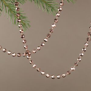 Бусы на елку Diamonds 8 мм*9 м розовый бархат, пластиковые Kaemingk фото 2