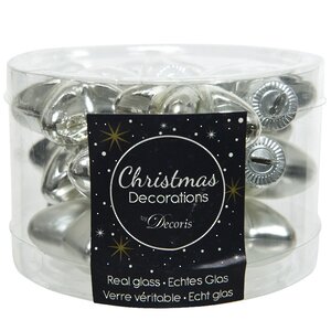 Набор стеклянных елочных игрушек Звезды 4.5 см серебряный mix, 12 шт Winter Deco фото 2