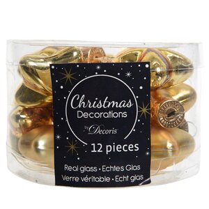 Набор стеклянных елочных игрушек Звезды 4.5 см золотой mix, 12 шт Winter Deco фото 4