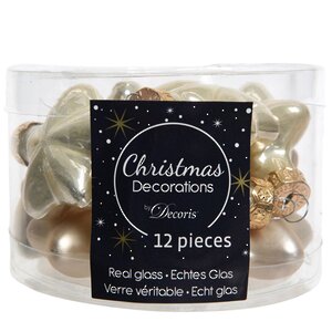 Набор стеклянных елочных игрушек Звезды 4.5 см перламутровый mix, 12 шт Winter Deco фото 4