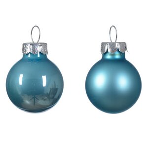 Набор стеклянных шаров 2.5 см голубая карамель mix, 24 шт Winter Deco фото 3