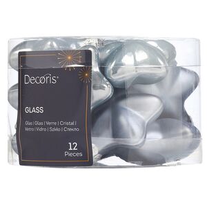 Набор стеклянных елочных игрушек Звезды 4.5 см smoke blue mix, 12 шт Kaemingk (Кейминг) фото 3