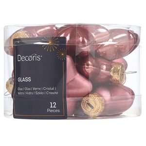 Набор стеклянных елочных игрушек Звезды 4.5 см розовый бархат mix, 12 шт Kaemingk (Кейминг) фото 3