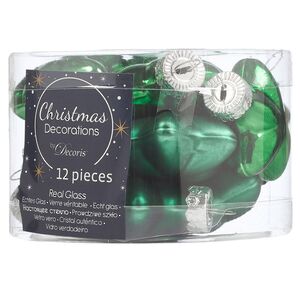 Набор стеклянных елочных игрушек Звезды 4.5 см рождественский зеленый mix, 12 шт Kaemingk (Кейминг) фото 3