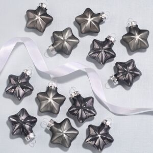 Набор стеклянных елочных игрушек Звезды 4.5 см туманный альбион, 12 шт