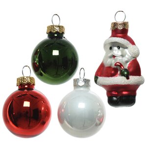 Набор стеклянных елочных игрушек Christmas Tale: Санта Клаус 3-5 см, 9 шт, подвеска Kaemingk фото 1