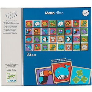 Настольная игра Мемо-нимо, 32 карточки, дерево Djeco фото 3