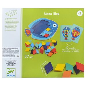 Магнитная деревянная мозаика Рыбка 57 элементов DJECO (Джеко) фото 4