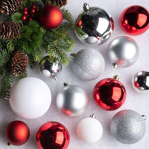 Набор пластиковых шаров Cosmo Зимняя Ягода, 6-10 см, 26 шт Kaemingk фото 1