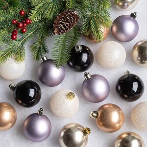 Коллекция пластиковых шаров Gracy - Вечер в стиле Гэтсби 6 см, 30 шт Kaemingk фото 1