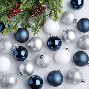 Коллекция пластиковых шаров Gracy - Полярная Ночь 6 см, 30 шт