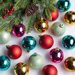 Коллекция пластиковых шаров Gracy - Новогодние Конфетти 6 см, 30 шт