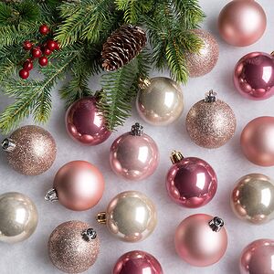 Коллекция пластиковых шаров Gracy - Розовые Облака 6 см, 30 шт Winter Deco фото 1