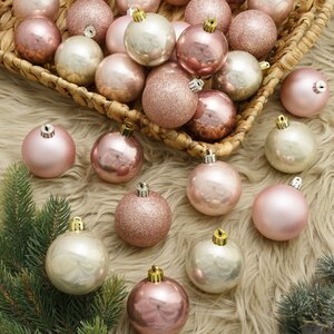 Коллекция пластиковых шаров Gracy - Розовые Облака 6 см, 30 шт Winter Deco фото 1