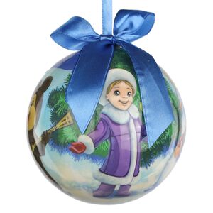 Пластиковый елочный шар Расскажи, Снегурочка... 10 см Незабудка фото 1