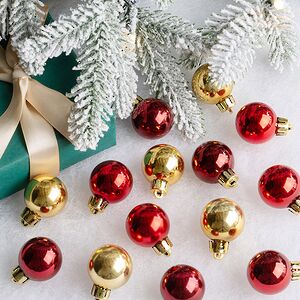 Набор пластиковых шаров Блеск - Золотая Осень 3 см, 14 шт