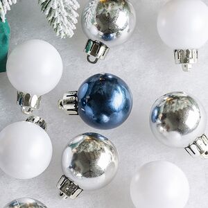 Набор пластиковых шаров Блеск - Полярная Ночь 3 см, 14 шт Kaemingk фото 2