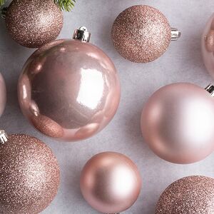 Набор пластиковых шаров Cosmo Розовый Бутон, 6-10 см, 26 шт Winter Deco фото 2