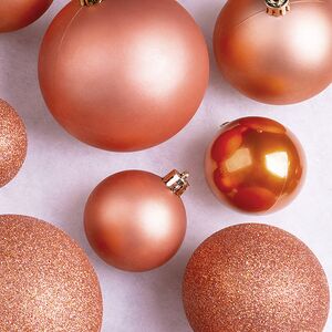 Набор пластиковых шаров Cosmo Красный апельсин, 6-10 см, 26 шт Winter Deco фото 2