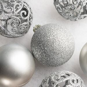 Набор пластиковых шаров Анданте 6 см серебряный, 16 шт Kaemingk фото 4