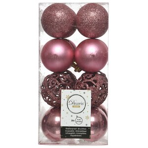 Набор пластиковых шаров Анданте 6 см розовый бархат, 16 шт Kaemingk фото 1
