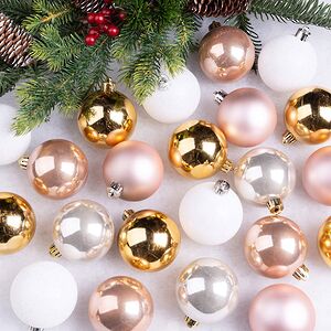 Коллекция пластиковых шаров Gracy - Cashmere Rose 6 см, 30 шт Winter Deco фото 1