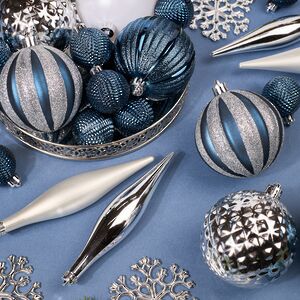 Набор елочных игрушек Glory Brilliance - Полярная Ночь 46 шт, 8 см, пластик Winter Deco фото 2