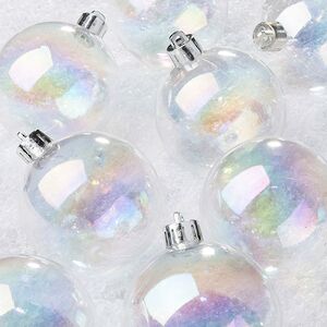 Набор пластиковых шаров Прозрачный Перламутр 6 см, 12 шт Winter Deco фото 2