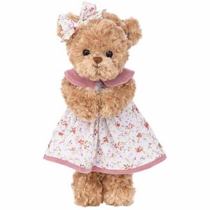 Мягкая игрушка Медвежонок Люсия в розовом платье 35 см, Barbara Bukowski