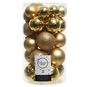 Набор пластиковых шаров Luminous - Золотой, 4-6 см, 30 шт Winter Deco фото 2