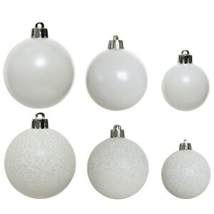Набор пластиковых шаров Luminous - Белый, 4-6 см, 30 шт Winter Deco фото 4